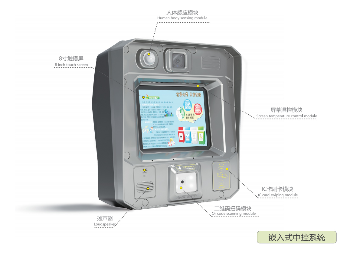 智能垃（lā）圾桶（tǒng）嵌入式中控係統