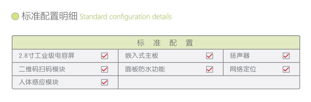 嵌入式微屏版中控係統標準配置明（míng）細